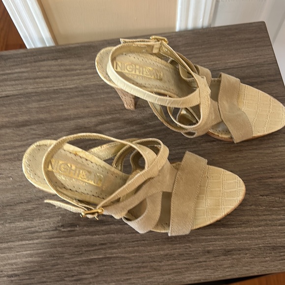 VERA GOMMA NIGHT&DAY LEATHE SUEDE WOMEN SANDALS IN BIEGE IN SIZE 40 eu - Picture 3 of 10